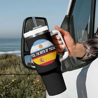 Spanish Argentinian Roots Tumbler With Handle Yes I'm Both Of Them Vintage Spain Argentina Half Flag