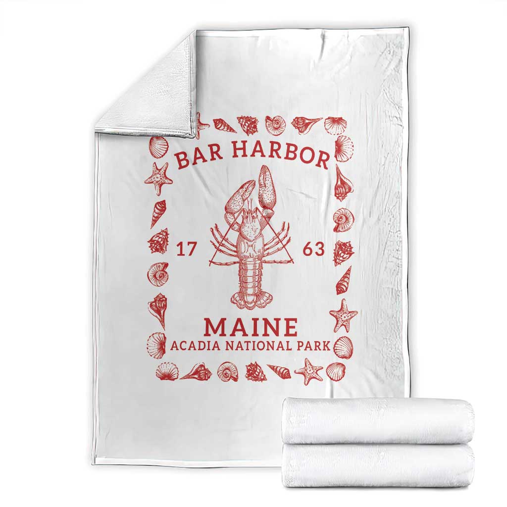Bar Harbor Maine Lobster Acadia National Park 1763 Throw Blanket