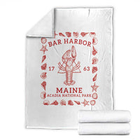 Bar Harbor Maine Lobster Acadia National Park 1763 Throw Blanket
