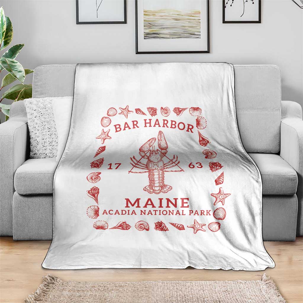 Bar Harbor Maine Lobster Acadia National Park 1763 Throw Blanket