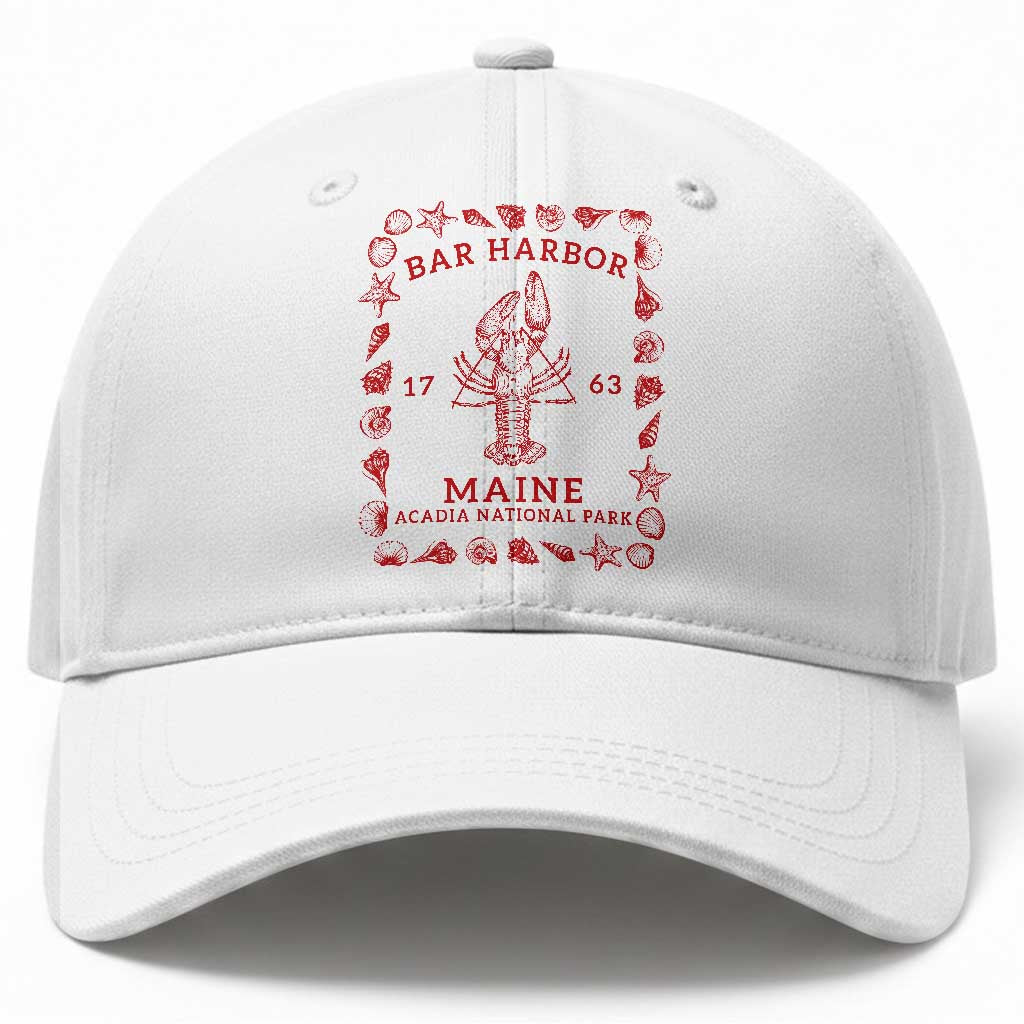 Bar Harbor Maine Lobster Acadia National Park 1763 Baseball Cap