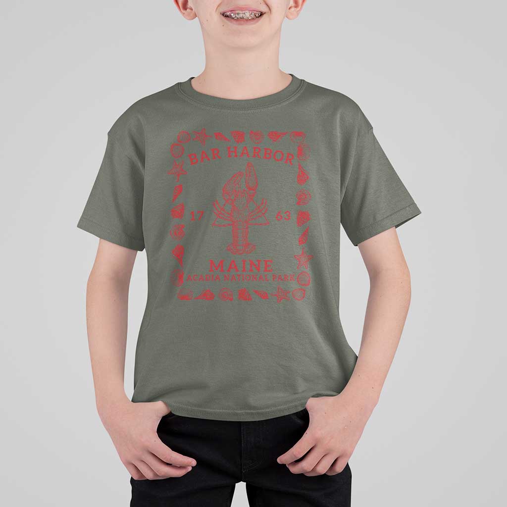 Bar Harbor Maine Lobster Acadia National Park 1763 T Shirt For Kid