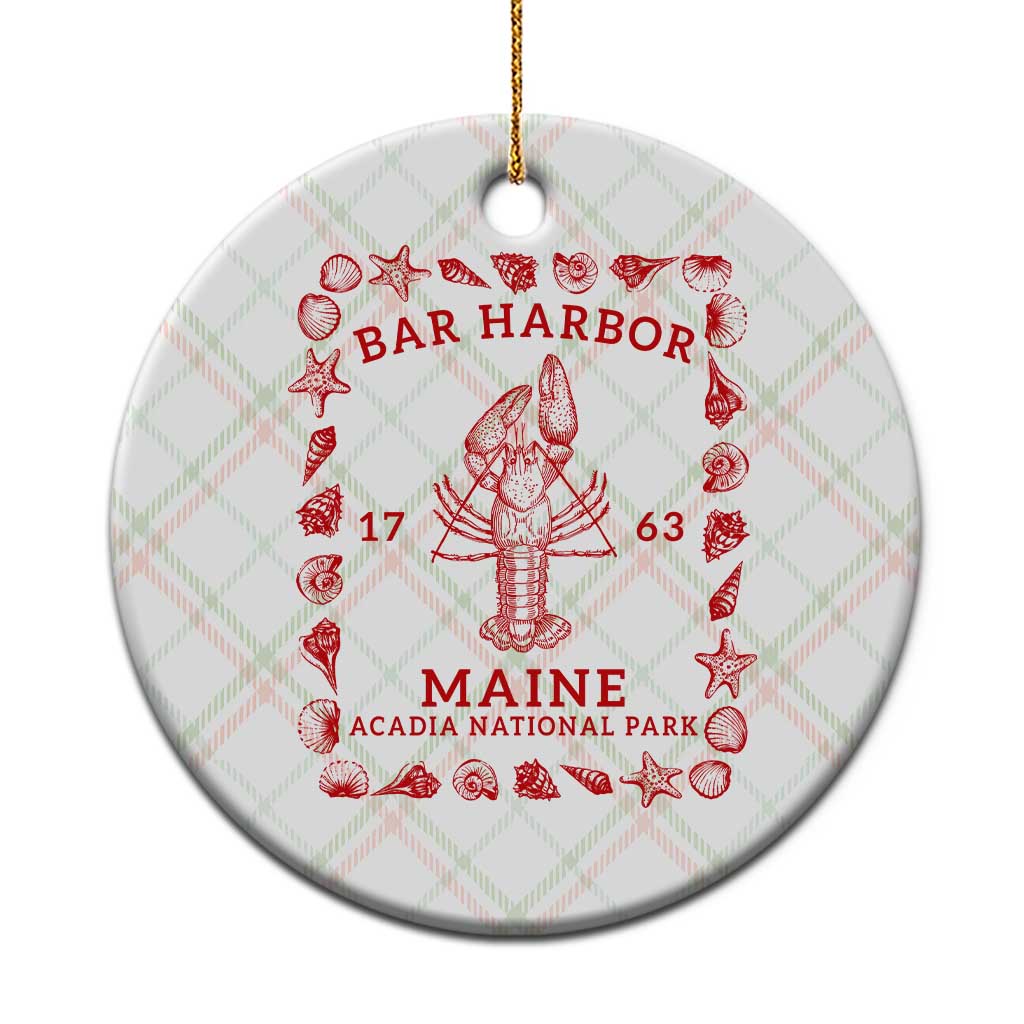 Bar Harbor Maine Lobster Acadia National Park 1763 Ceramic Ornament