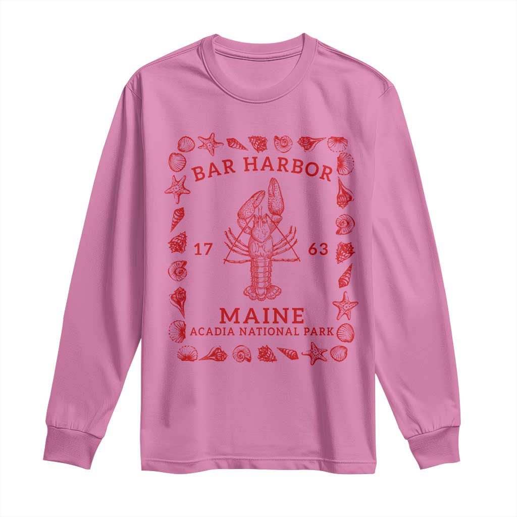 Bar Harbor Maine Lobster Acadia National Park 1763 Long Sleeve Shirt