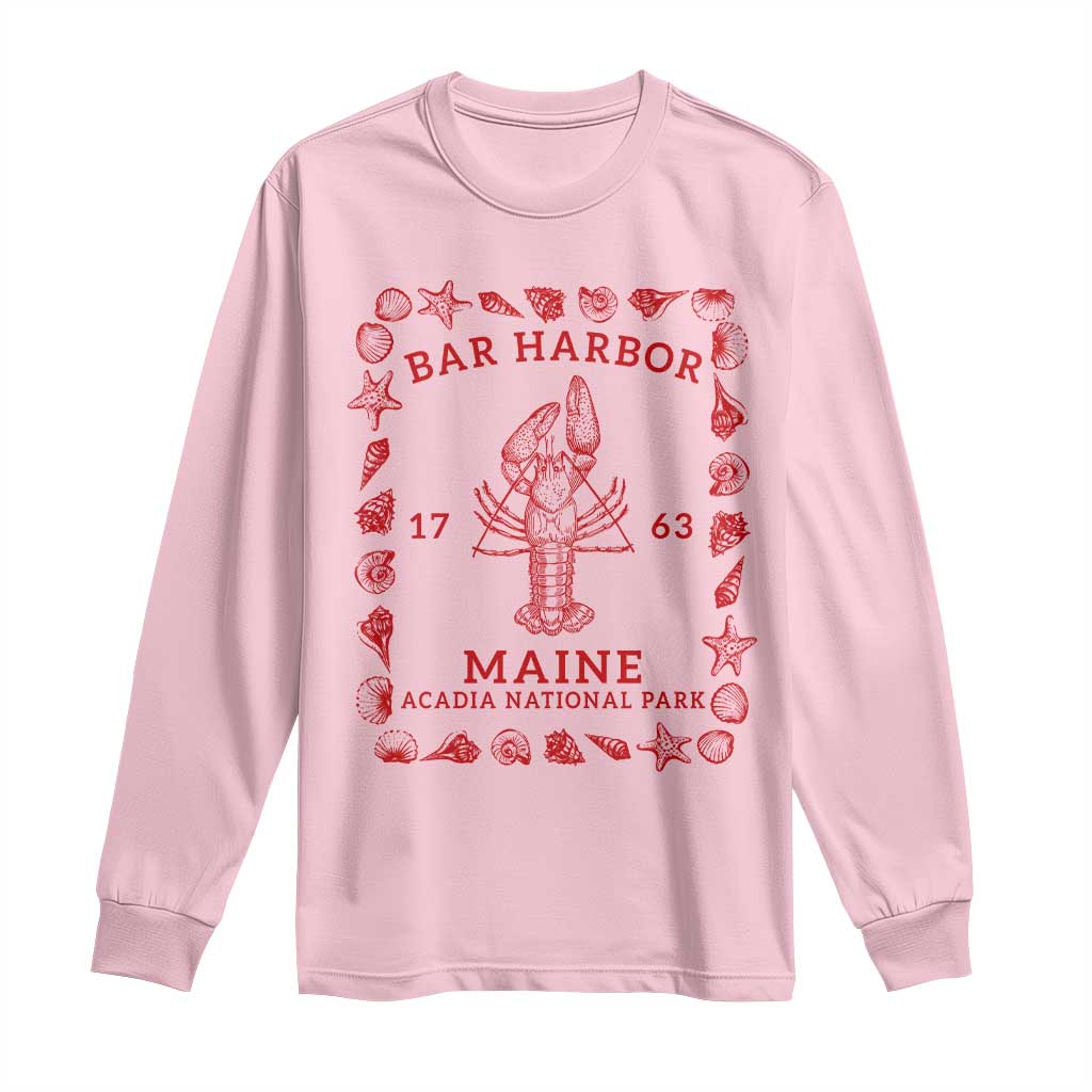 Bar Harbor Maine Lobster Acadia National Park 1763 Long Sleeve Shirt