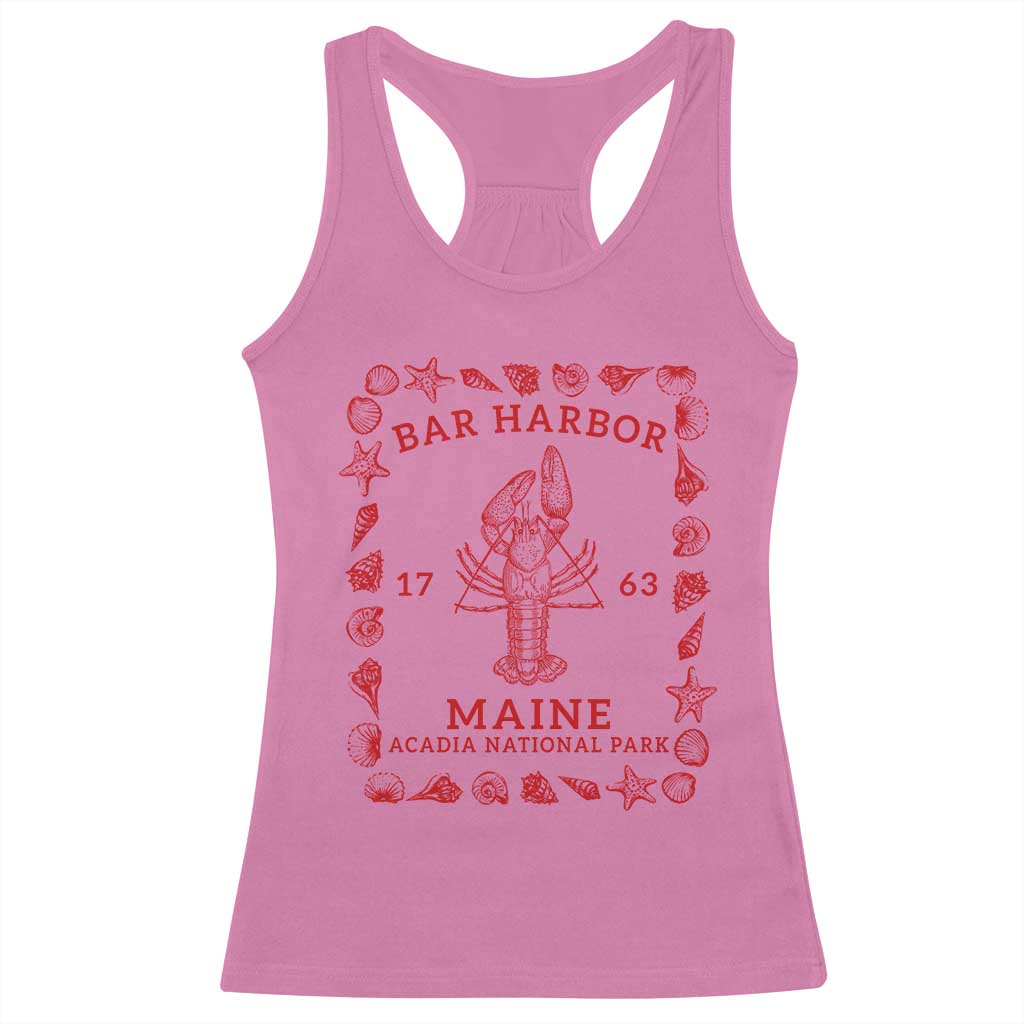 Bar Harbor Maine Lobster Acadia National Park 1763 Racerback Tank Top