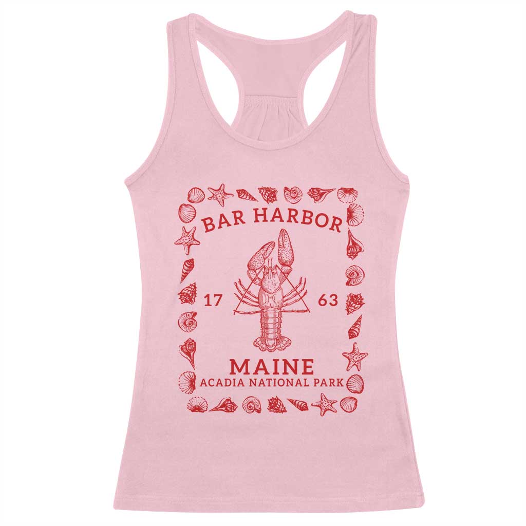 Bar Harbor Maine Lobster Acadia National Park 1763 Racerback Tank Top