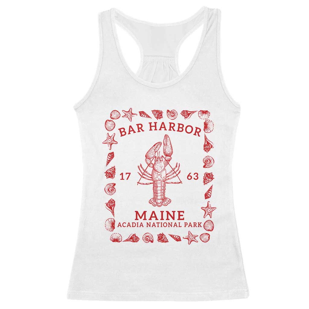 Bar Harbor Maine Lobster Acadia National Park 1763 Racerback Tank Top