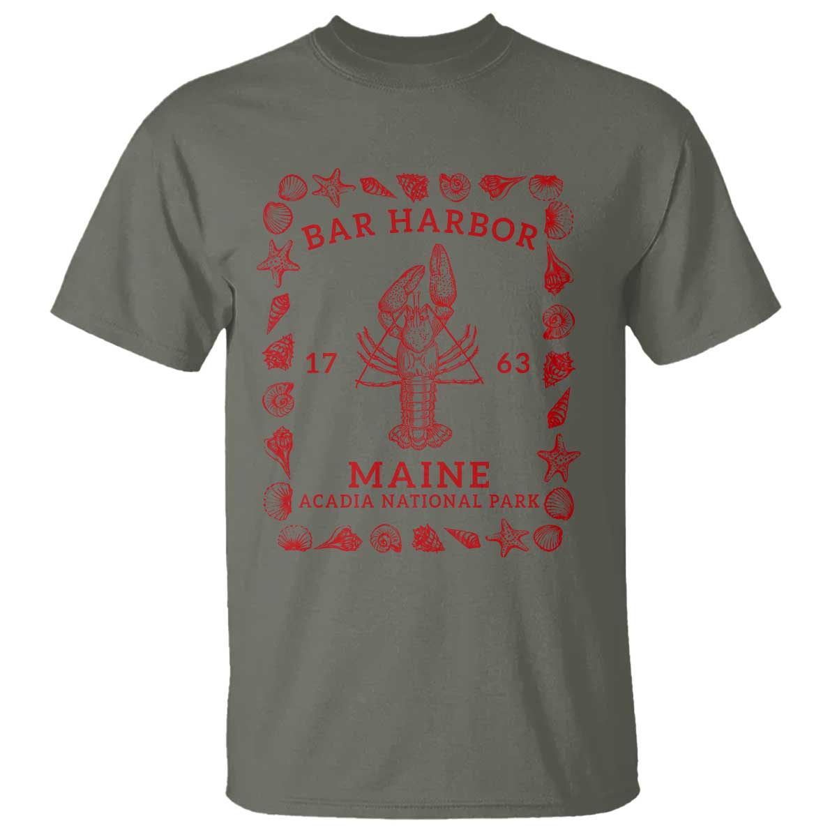 Bar Harbor Maine Lobster Acadia National Park 1763 T Shirt