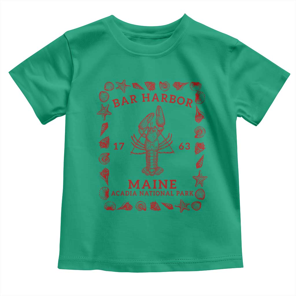 Bar Harbor Maine Lobster Acadia National Park 1763 Toddler T Shirt