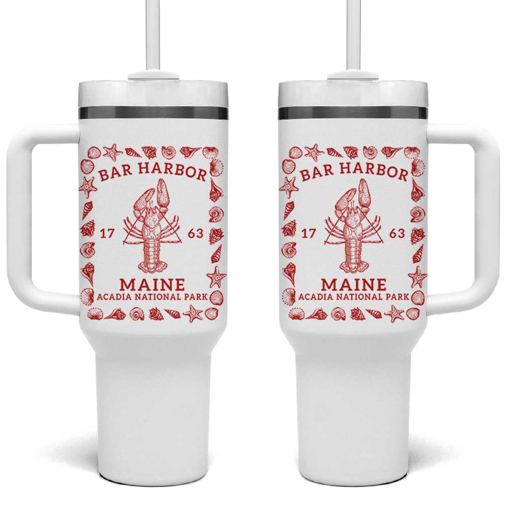Bar Harbor Maine Lobster Acadia National Park 1763 Tumbler With Handle