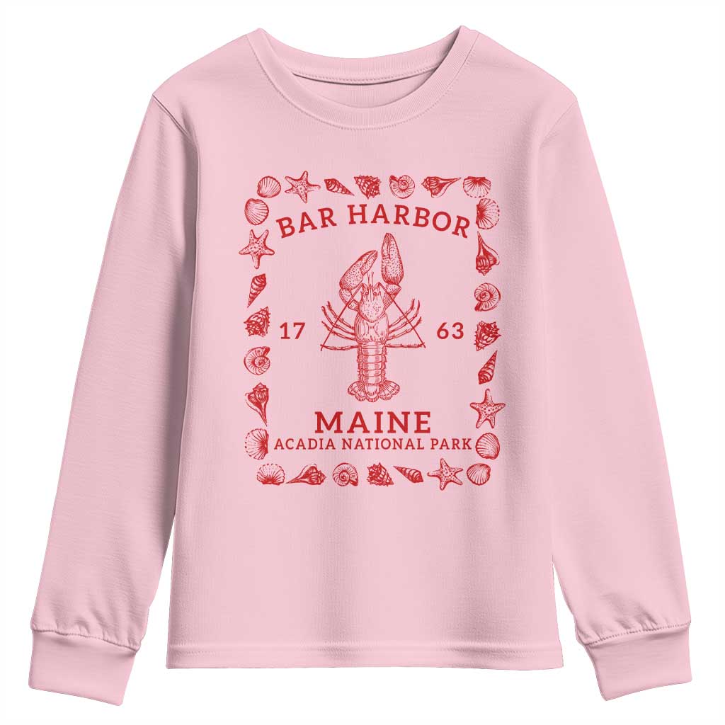 Bar Harbor Maine Lobster Acadia National Park 1763 Youth Sweatshirt