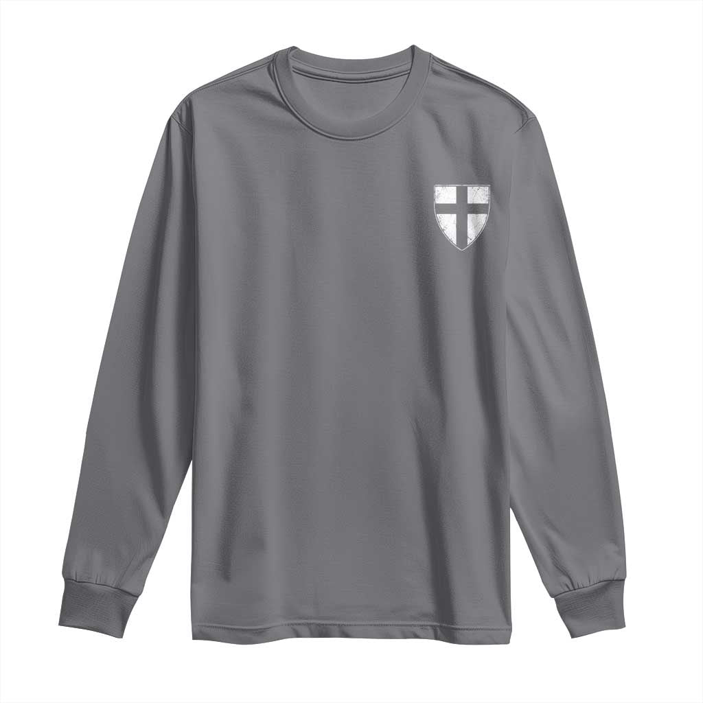 Teutonic Order Flag Cross Knight Insignia Arms Shield Long Sleeve Shirt