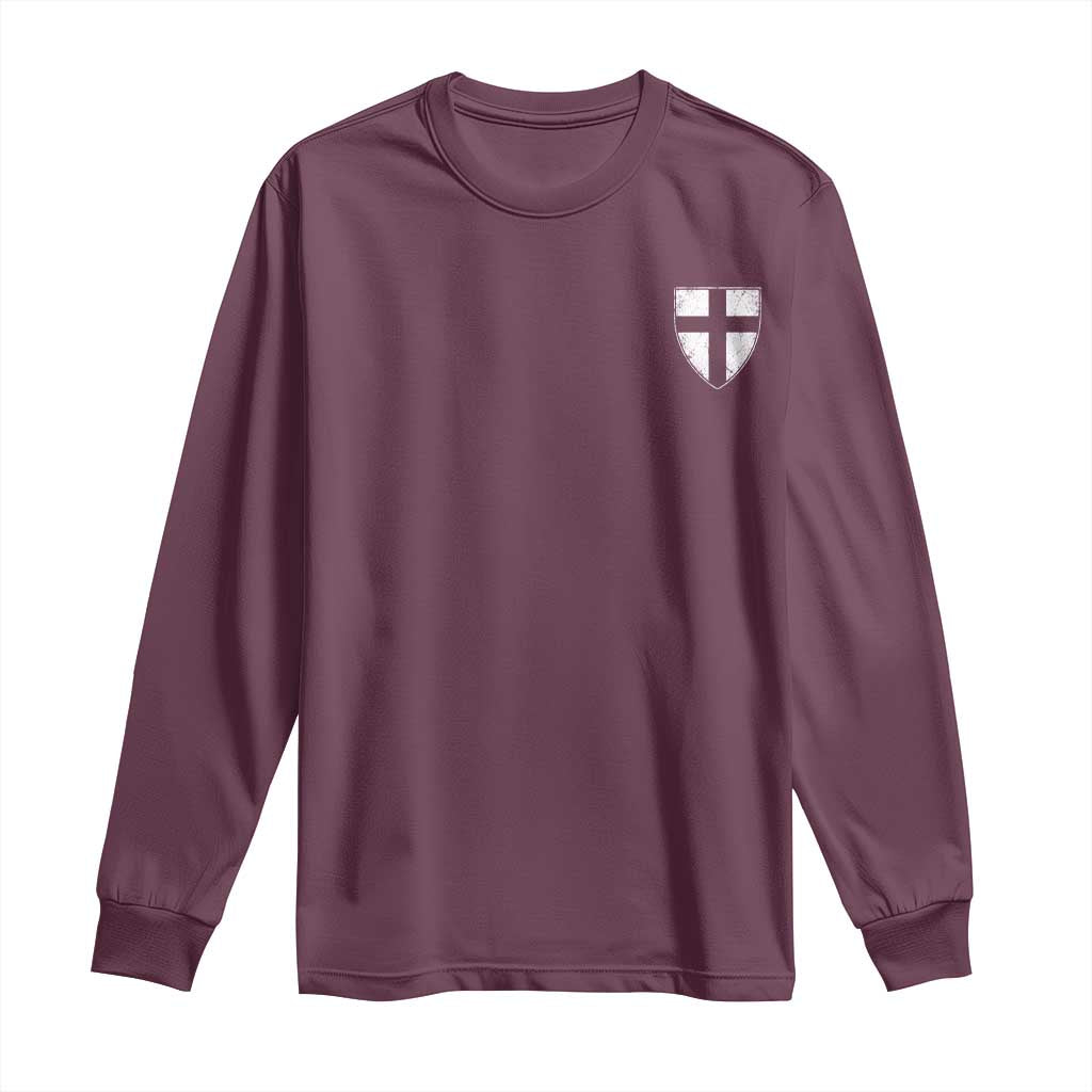 Teutonic Order Flag Cross Knight Insignia Arms Shield Long Sleeve Shirt