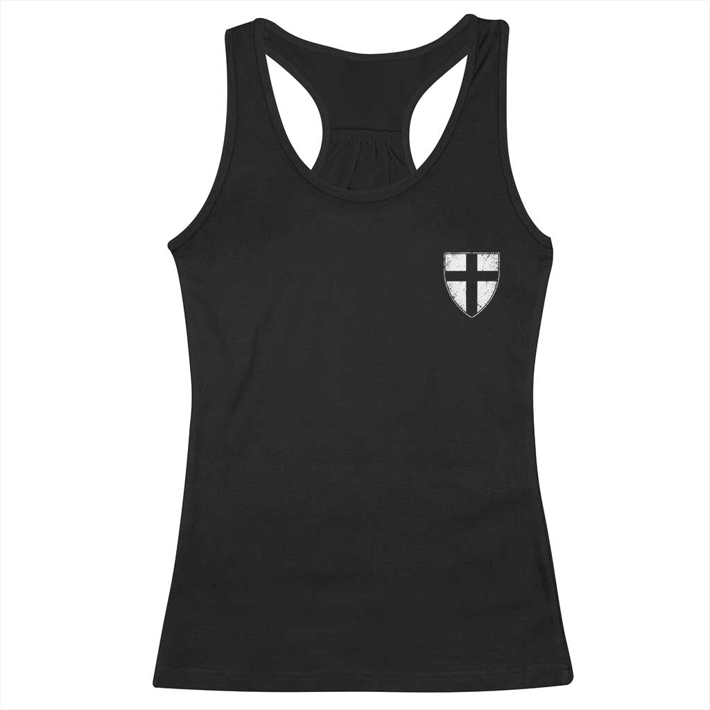 Teutonic Order Flag Cross Knight Insignia Arms Shield Racerback Tank Top