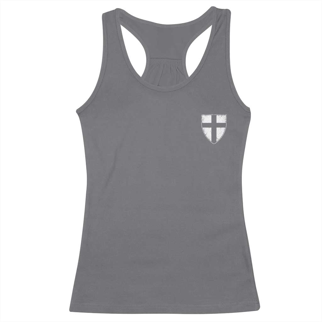 Teutonic Order Flag Cross Knight Insignia Arms Shield Racerback Tank Top