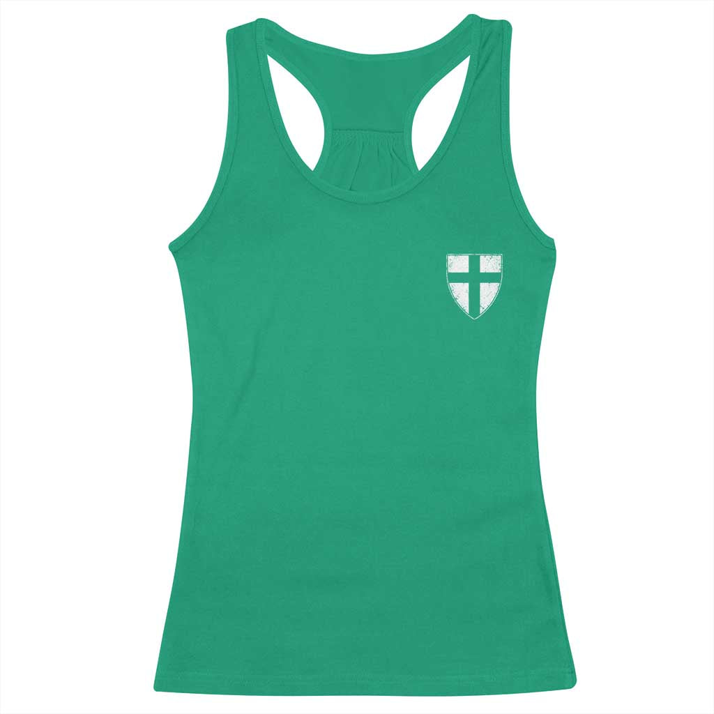Teutonic Order Flag Cross Knight Insignia Arms Shield Racerback Tank Top