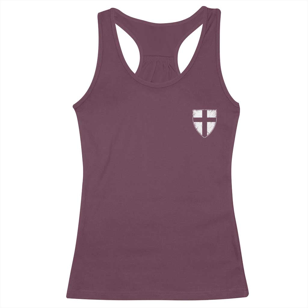 Teutonic Order Flag Cross Knight Insignia Arms Shield Racerback Tank Top