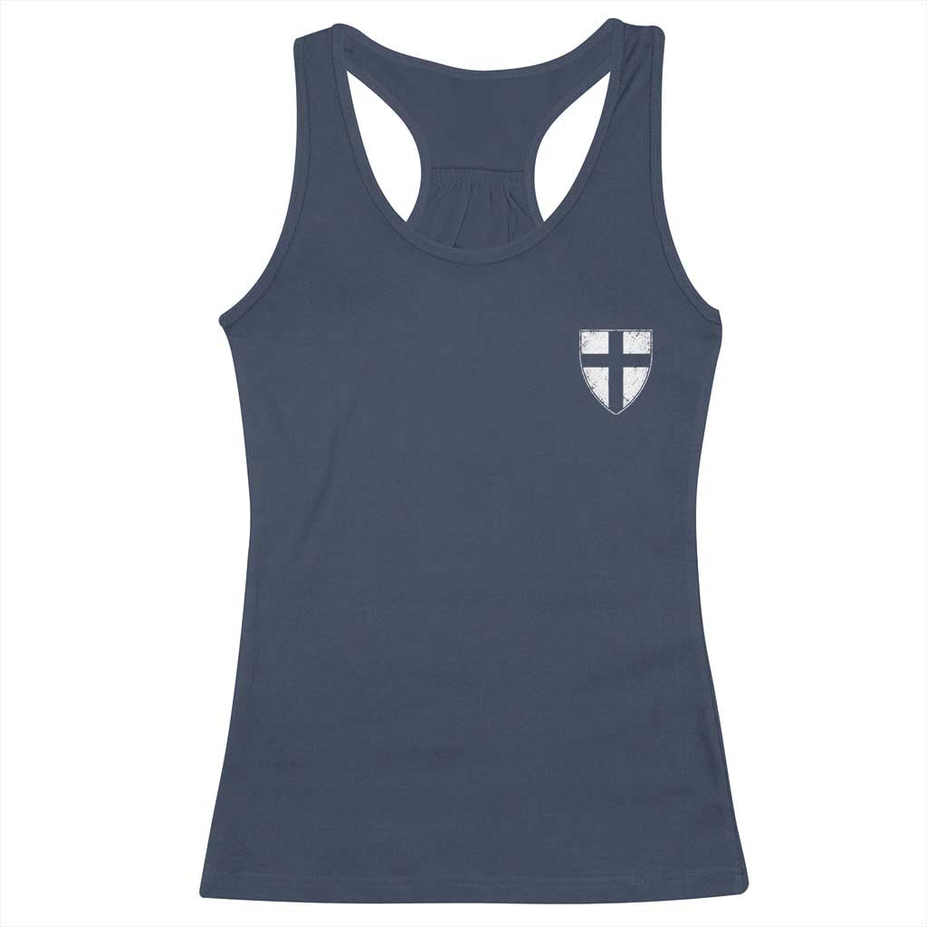 Teutonic Order Flag Cross Knight Insignia Arms Shield Racerback Tank Top