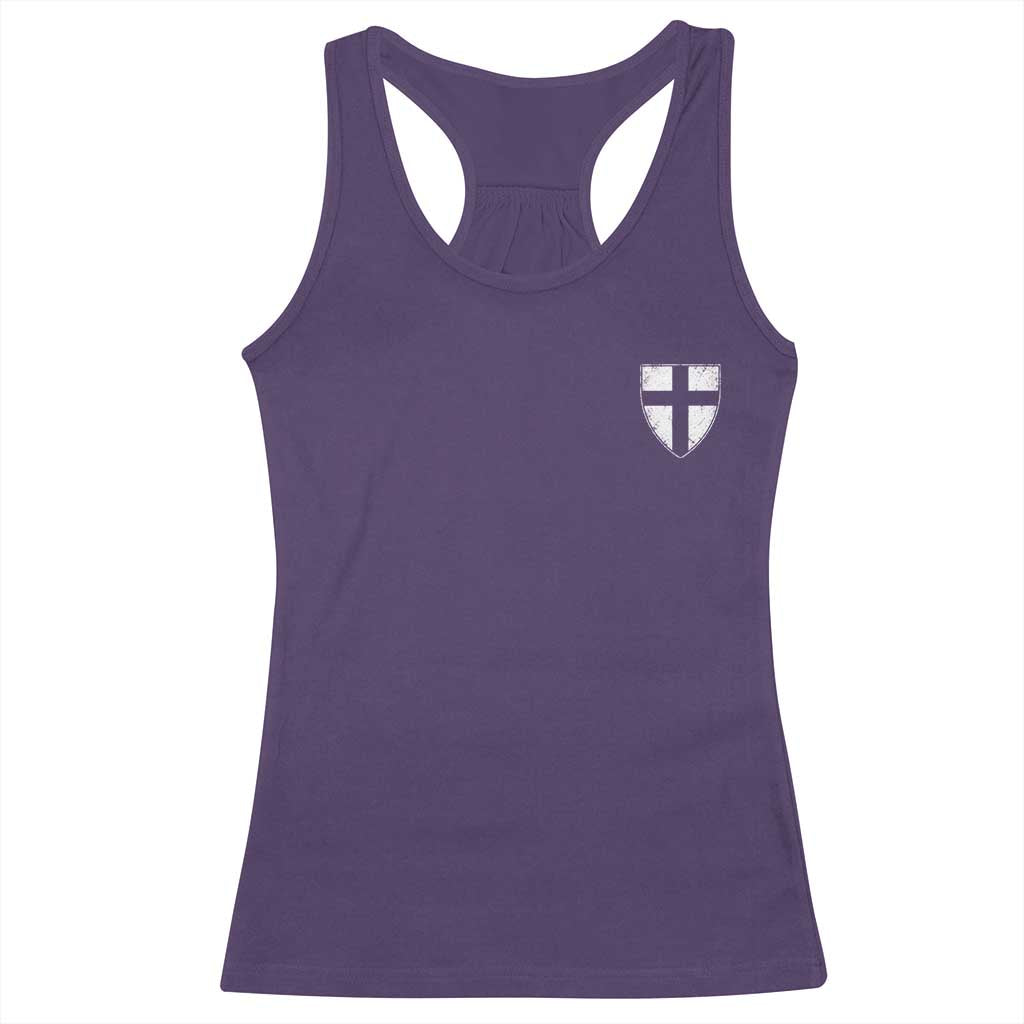 Teutonic Order Flag Cross Knight Insignia Arms Shield Racerback Tank Top