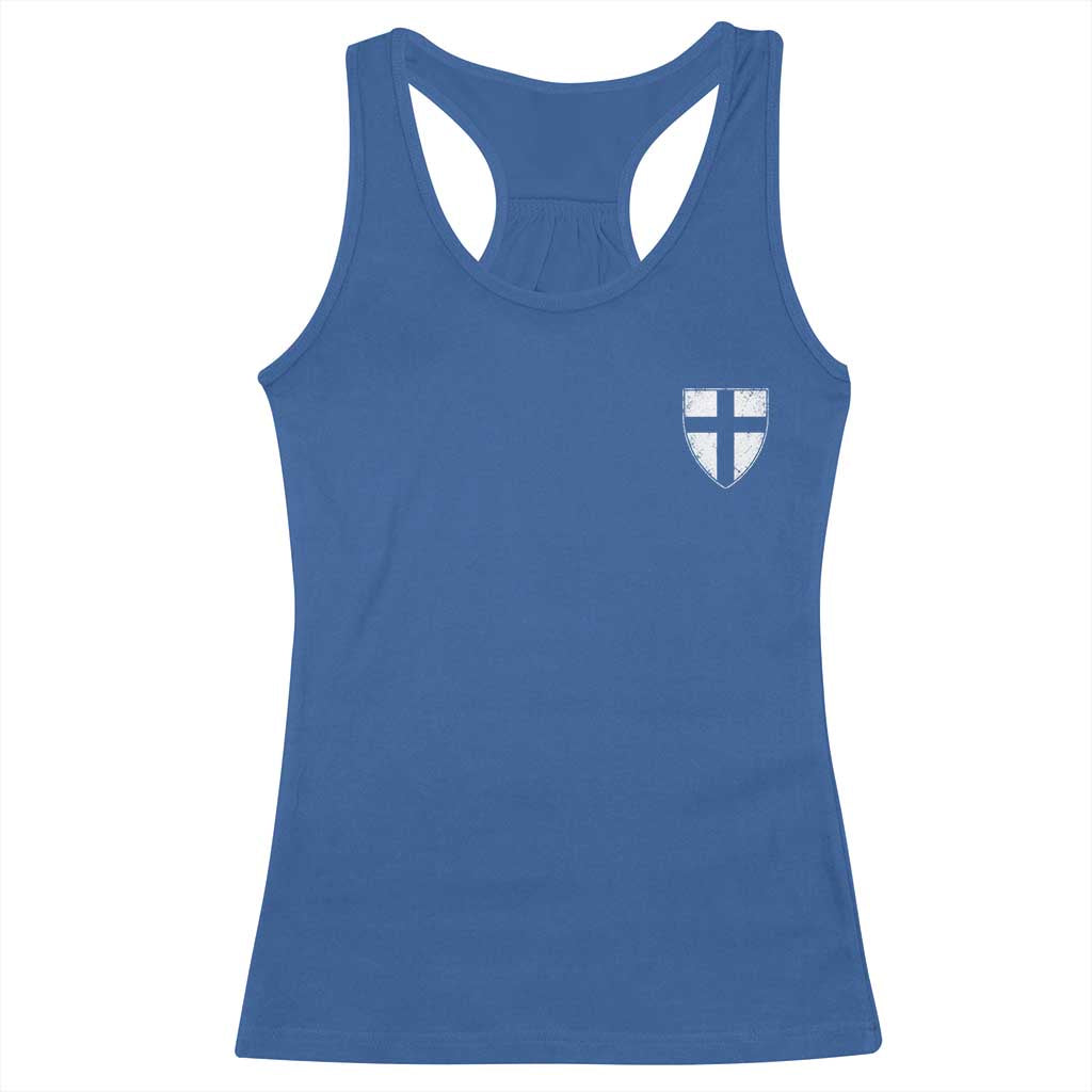 Teutonic Order Flag Cross Knight Insignia Arms Shield Racerback Tank Top