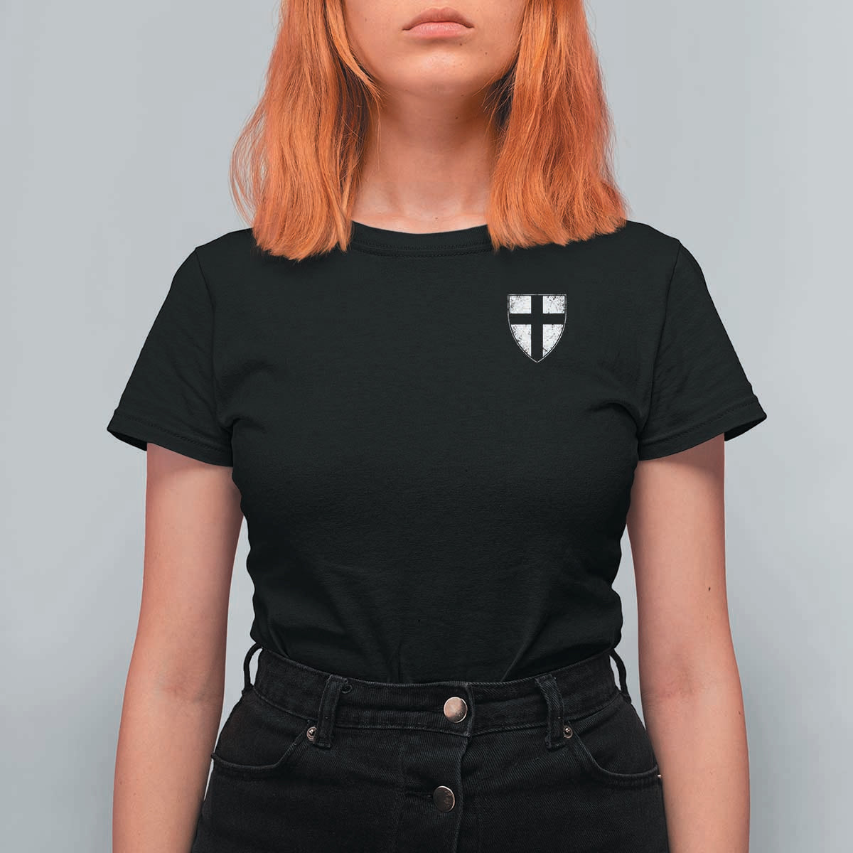 Teutonic Order Flag Cross Knight Insignia Arms Shield T Shirt For Women
