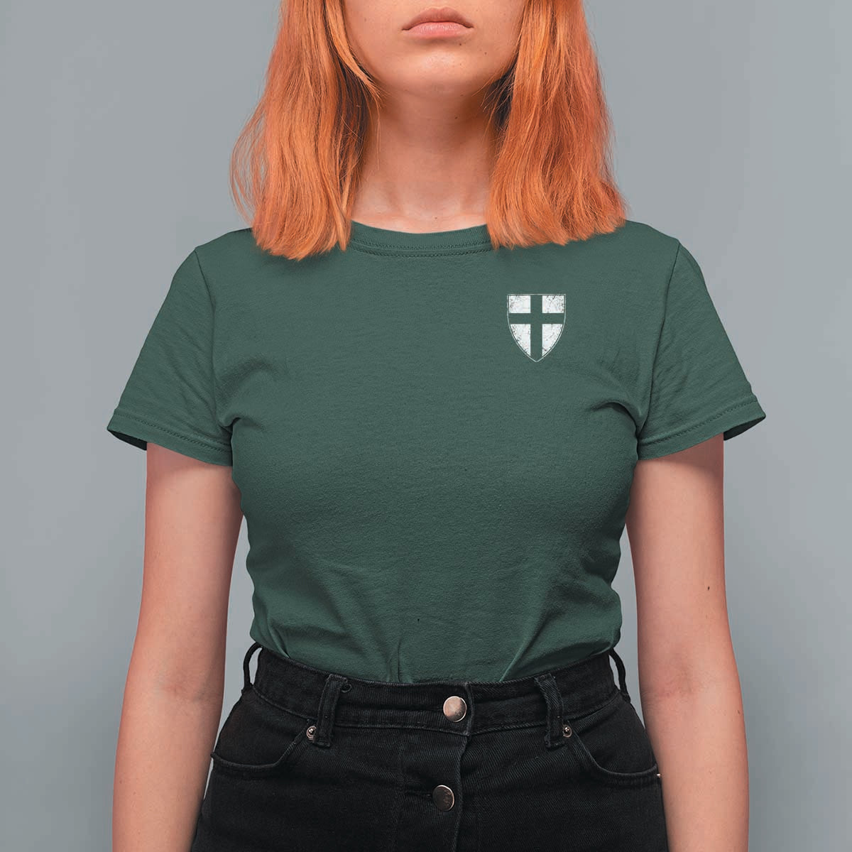 Teutonic Order Flag Cross Knight Insignia Arms Shield T Shirt For Women