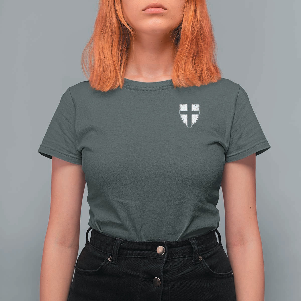 Teutonic Order Flag Cross Knight Insignia Arms Shield T Shirt For Women