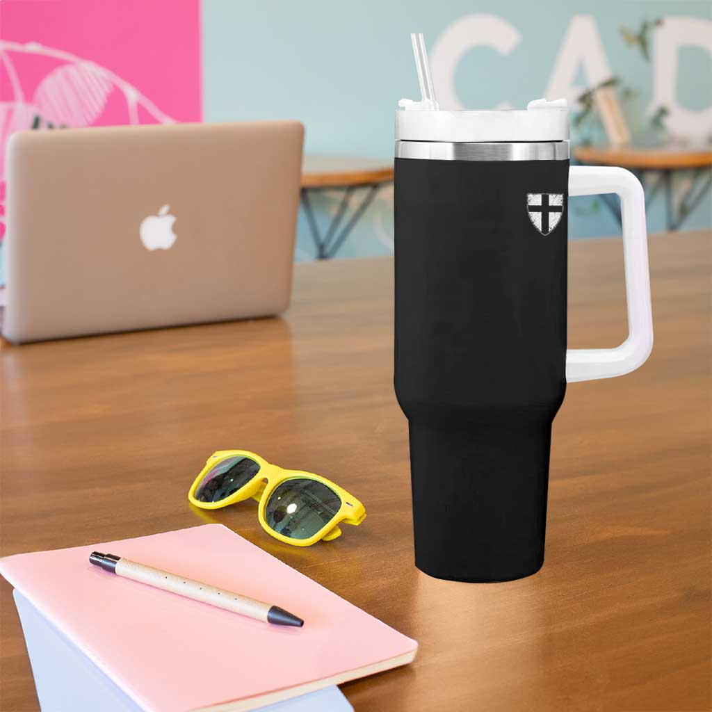 Teutonic Order Flag Cross Knight Insignia Arms Shield Tumbler With Handle