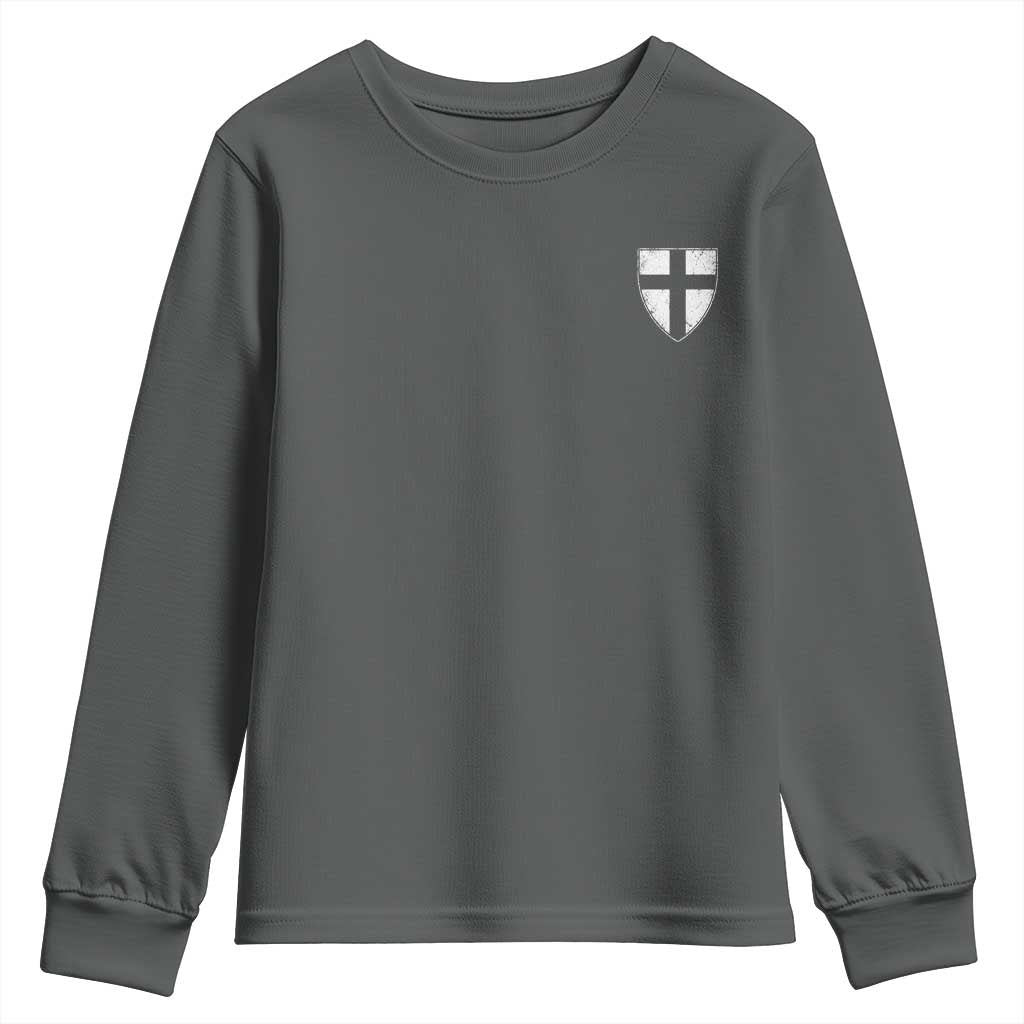 Teutonic Order Flag Cross Knight Insignia Arms Shield Youth Sweatshirt