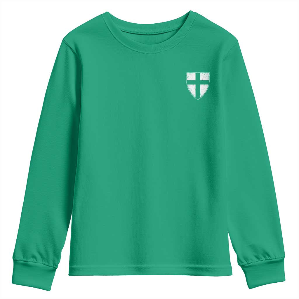 Teutonic Order Flag Cross Knight Insignia Arms Shield Youth Sweatshirt