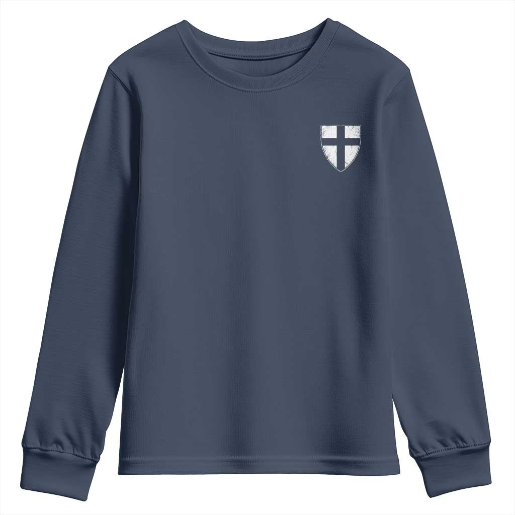 Teutonic Order Flag Cross Knight Insignia Arms Shield Youth Sweatshirt