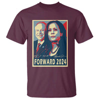Harris Walz T Shirt Forward 2024 Not Going Back Signature Portraits - Wonder Print Shop