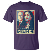 Harris Walz T Shirt Forward 2024 Not Going Back Signature Portraits - Wonder Print Shop