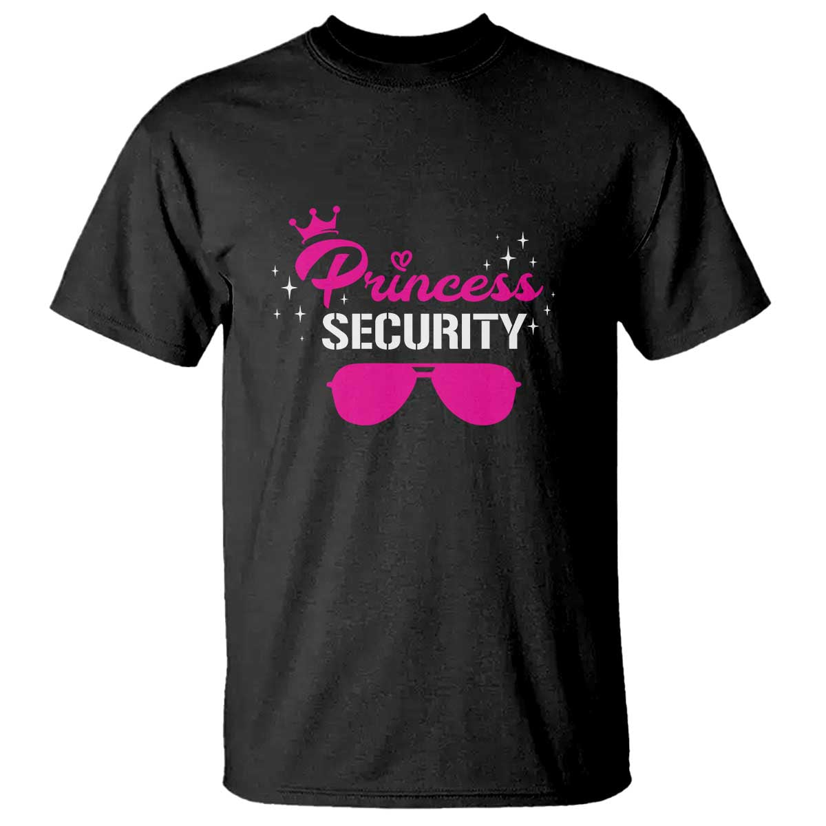 Halloween Dad Mom T Shirt Princess Security Pink Glasses Crown Star - Wonder Print Shop