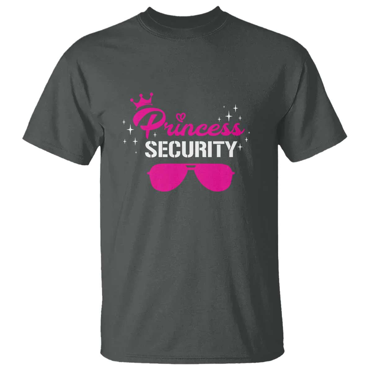 Halloween Dad Mom T Shirt Princess Security Pink Glasses Crown Star - Wonder Print Shop