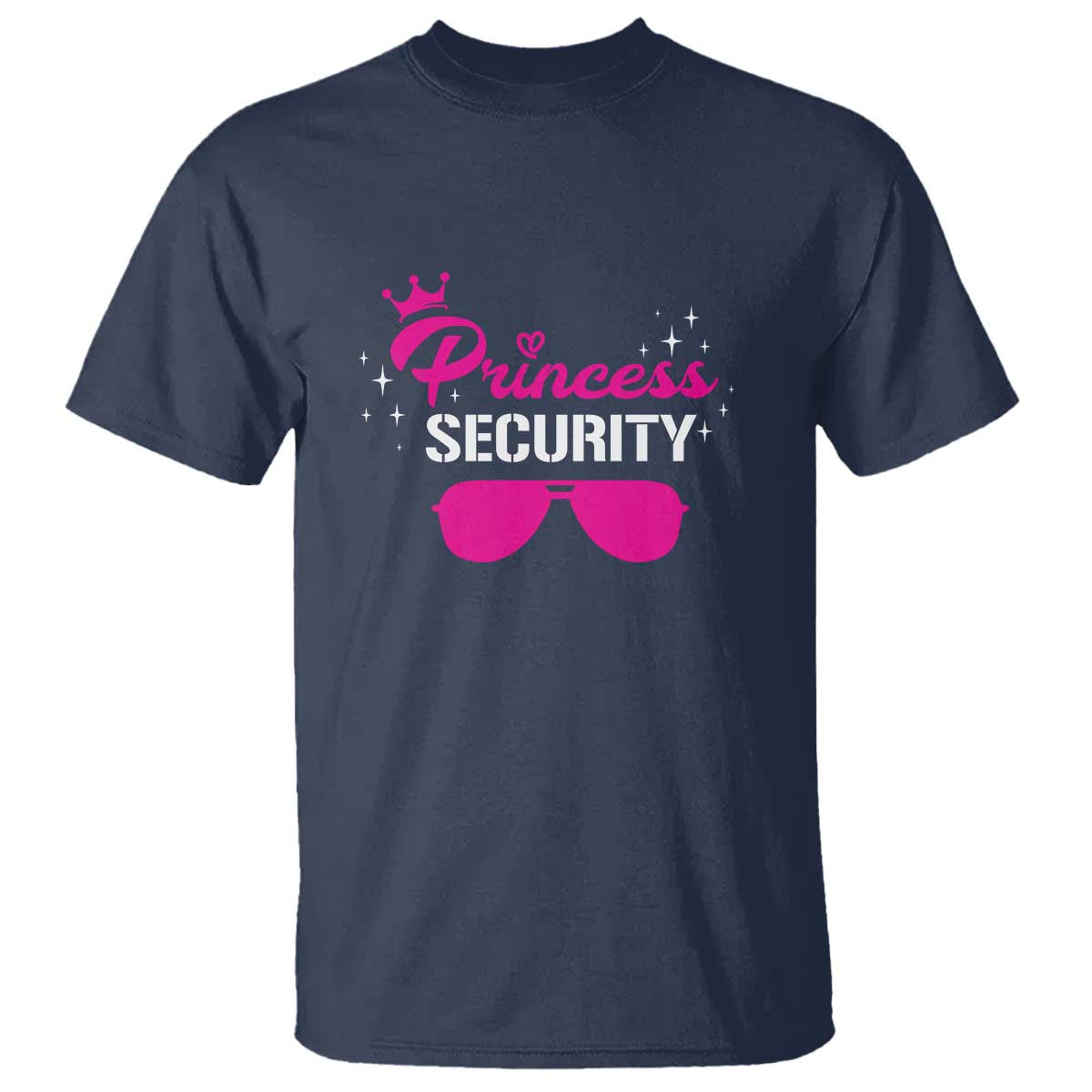 Halloween Dad Mom T Shirt Princess Security Pink Glasses Crown Star - Wonder Print Shop