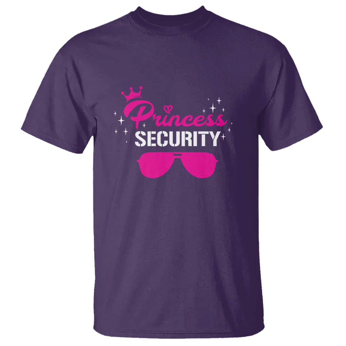 Halloween Dad Mom T Shirt Princess Security Pink Glasses Crown Star - Wonder Print Shop