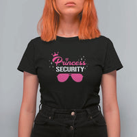 Halloween Dad Mom T Shirt For Women Princess Security Pink Glasses Crown Star - Wonder Print Shop
