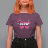 Halloween Dad Mom T Shirt For Women Princess Security Pink Glasses Crown Star - Wonder Print Shop