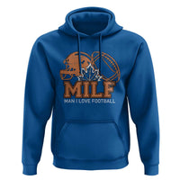 Funny American Football Hoodie MILF Man I Love Footbal Maple Leaf Vintage Footbal Helmet TS11