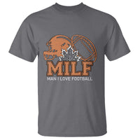 Funny American Football T Shirt MILF Man I Love Footbal Maple Leaf Vintage Footbal Helmet TS11