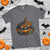 Halloween Blue Denim Patchwork Spooky Pumpkin T Shirt - Wonder Print Shop