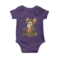 Halloween Vintage Denim Patchwork Spooky Ghost Coquette Baby Onesie - Wonder Print Shop