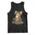 Halloween Vintage Denim Patchwork Spooky Ghost Coquette Tank Top - Wonder Print Shop