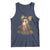 Halloween Vintage Denim Patchwork Spooky Ghost Coquette Tank Top - Wonder Print Shop