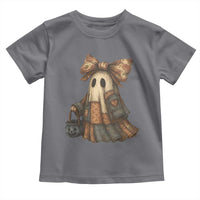 Halloween Vintage Denim Patchwork Spooky Ghost Coquette Toddler T Shirt - Wonder Print Shop