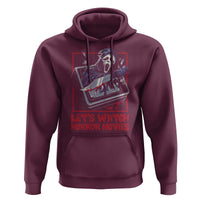 Funny Halloween Hoodie Let's Watch Horror Movies Ghost Broken Televison Knife - Wonder Print Shop
