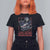 Funny Halloween T Shirt For Women Let's Watch Horror Movies Ghost Broken Televison Knife - Wonder Print Shop