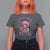 Breast Cancer Awareness T Shirt For Women In October We Wear Pink Halloween Butterfly Bat Murderer - Wonder Print Shop